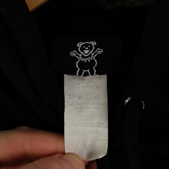 Grizzly Walking Dead Hoodie Womens Medium Black Skull & Roses Graphic Sweatshirt - Picture 10 of 11